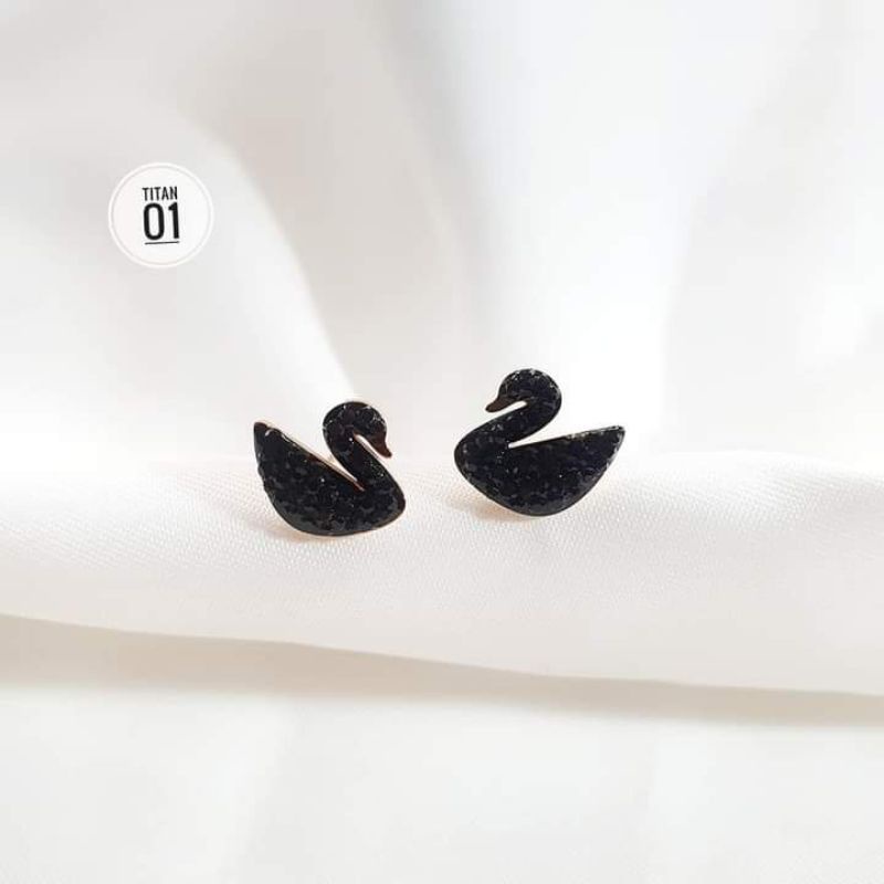 anting Titanium angsa hitam L102829