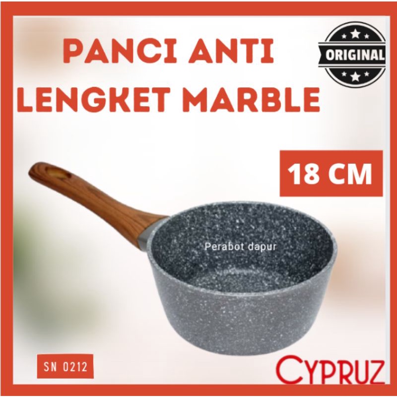 Wajan Panci Penggorengan Saucepan Marble Cypruz 18cm SN-0212