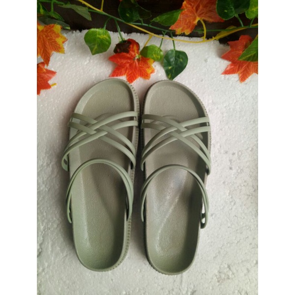 [SIAP KIRIM] SANDAL JELLY NIAR SANDAL WANITA KEKINIAN SANDAL JELLY BOLONI TALI MURAH Sandal Andin-greentea
