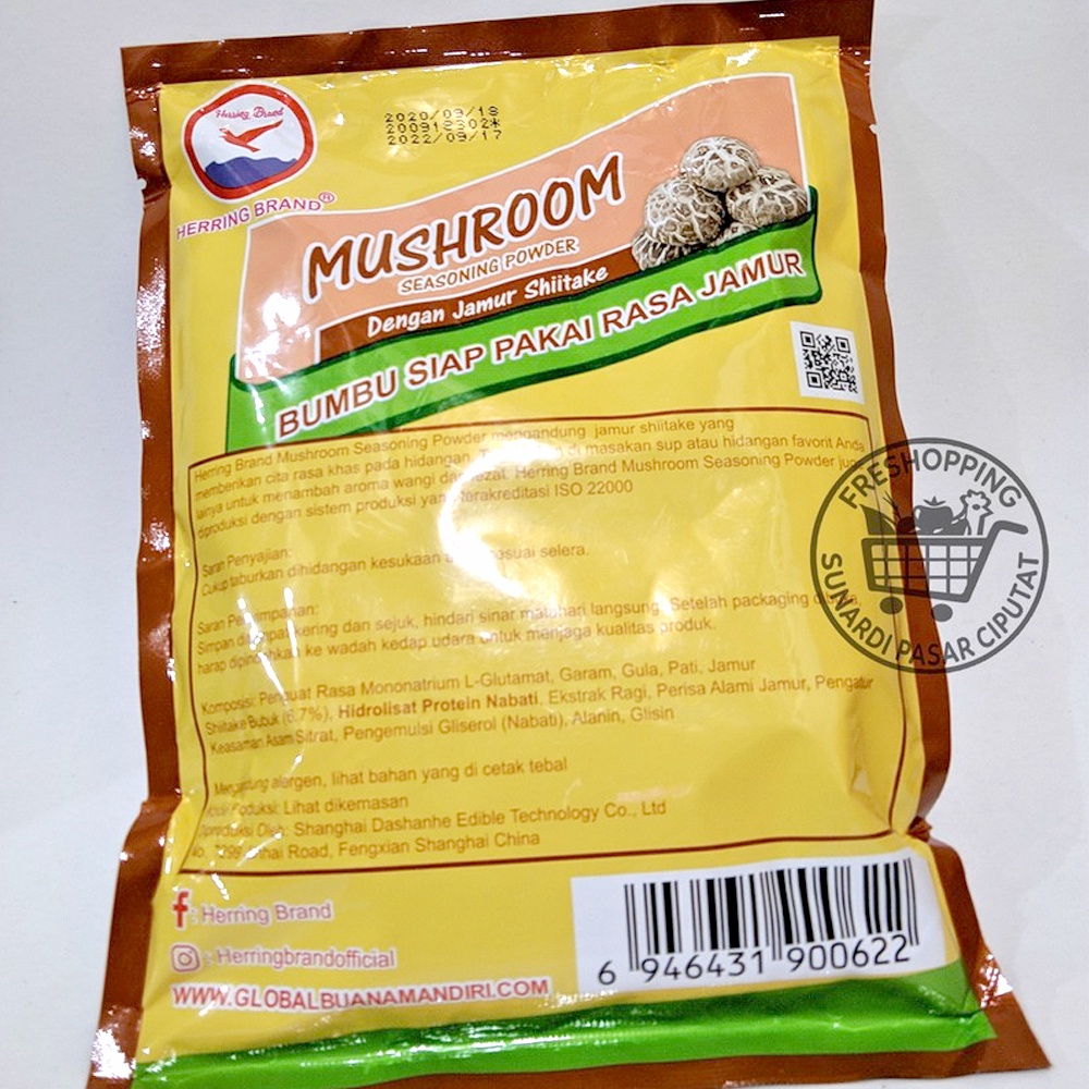 Mushroom Seasoning Powder Bumbu Siap Pakai Rasa Jamur Vegetarian (200gr)