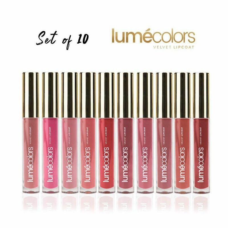 Lumecolors Lipstik Velvet Lipcoat 10 Colors Tahan 12 Jam