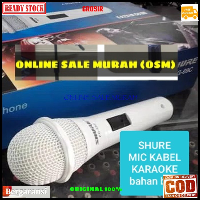 G29 Shure white legendary dynamic GE29 Mic kabel putih song musik Microphone cable karaoke vocal artis audio sound mik pengeras suara pro profesional vokal mikrophone dinamic cardioid legendaris  TERBUAT DARI BESI metal Bisa segala jenis audio sound Langs