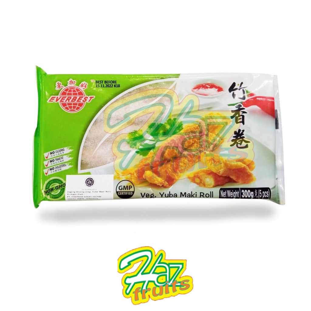 

Everbest Yuba Maki Roll 300gr / Lumpia Udang Seafood Vegetarian