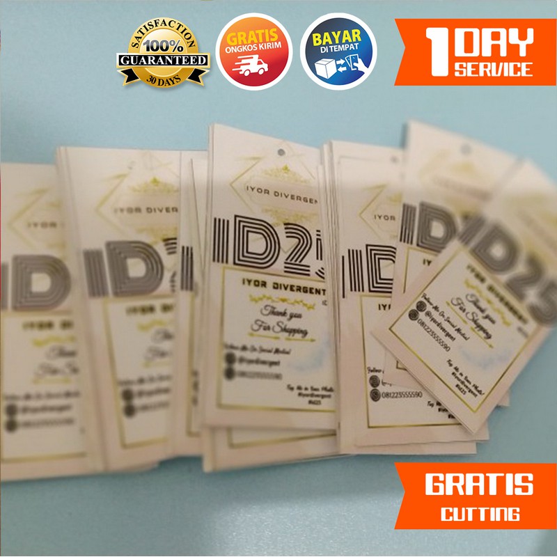 

BuzzGell Art Print Hang Tag Price Tag Stiker Label Baju Printing Cetak Hangtag Label Hijab