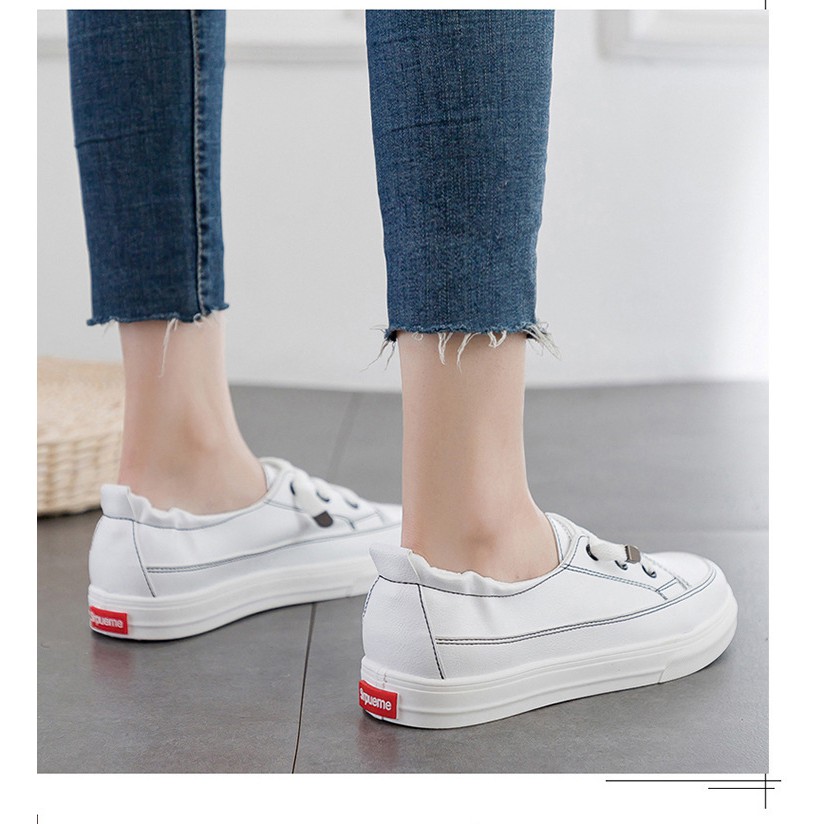 Sepatu Putih Wanita Import-slip On Fashion kasual