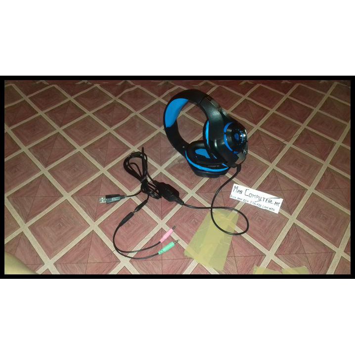 zcsb headset rexus f55 vonix/headset gaming rexus/headset rexus bisa di hp - biru z13g