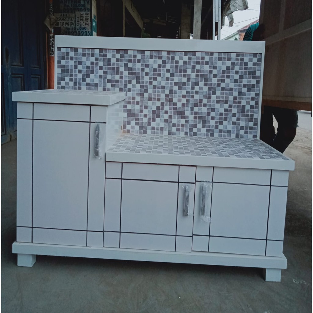 rak kompor/ rak piring/ kitchen set bawah/ meja kompor cat duco 3pintu