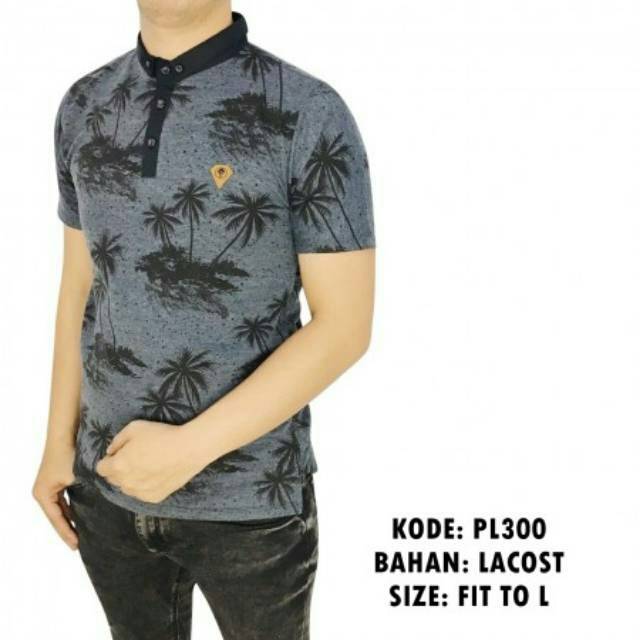  Kaos polo kerah shanghai  motif cowok pria Shopee Indonesia