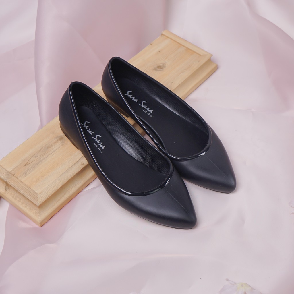 Sara Sara PELANGI Sepatu jelly wanita sepatu kerja wanita flat shoes jelly sepatu empuk terbaru