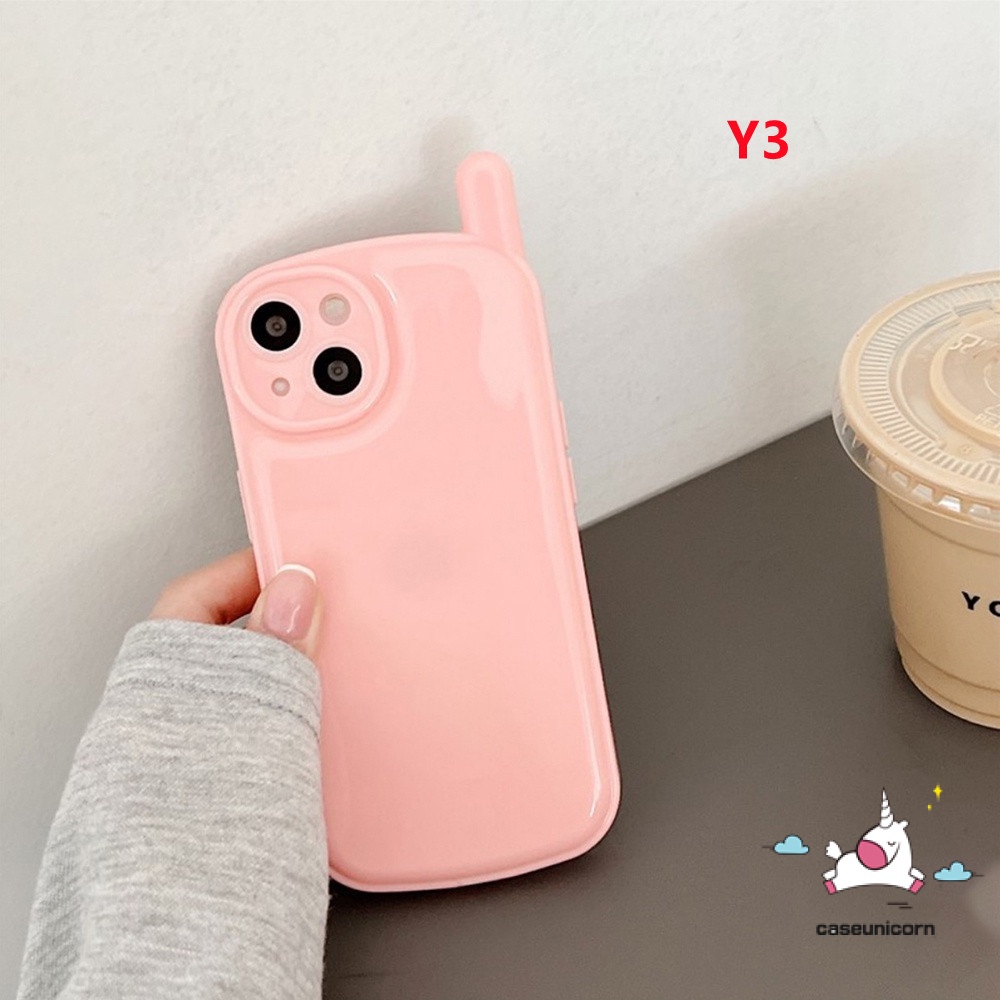 Soft Case TPU Glossy Motif Kartun Macaron Vintage Untuk iPhone 11 12 13 Pro Max 11Pro 13Pro Max