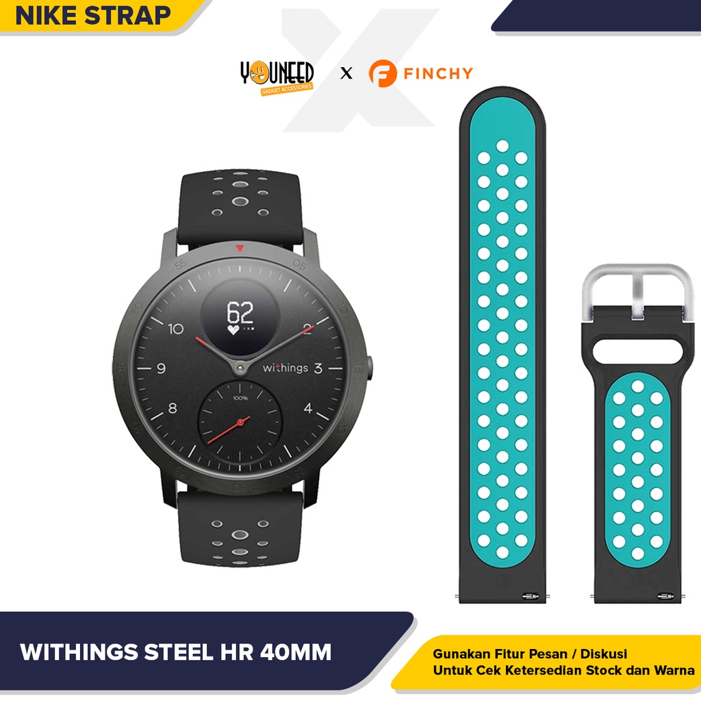 Finchy Strap for Withings Steel HR 40mm Dual Tone Silicone Wristband