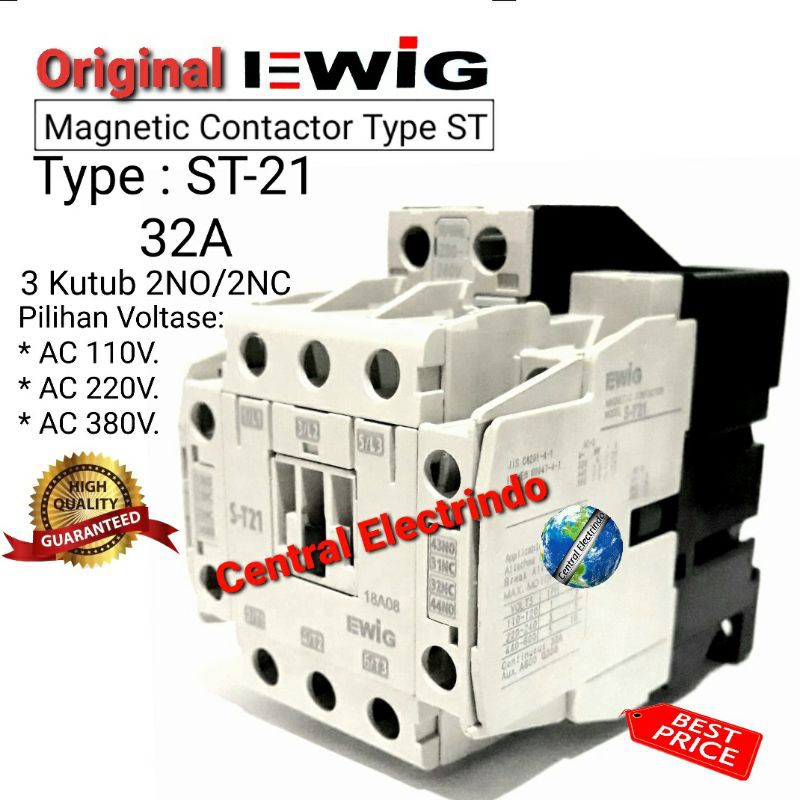 Kontaktor Contactor ST-21 AC 220V EWIG.