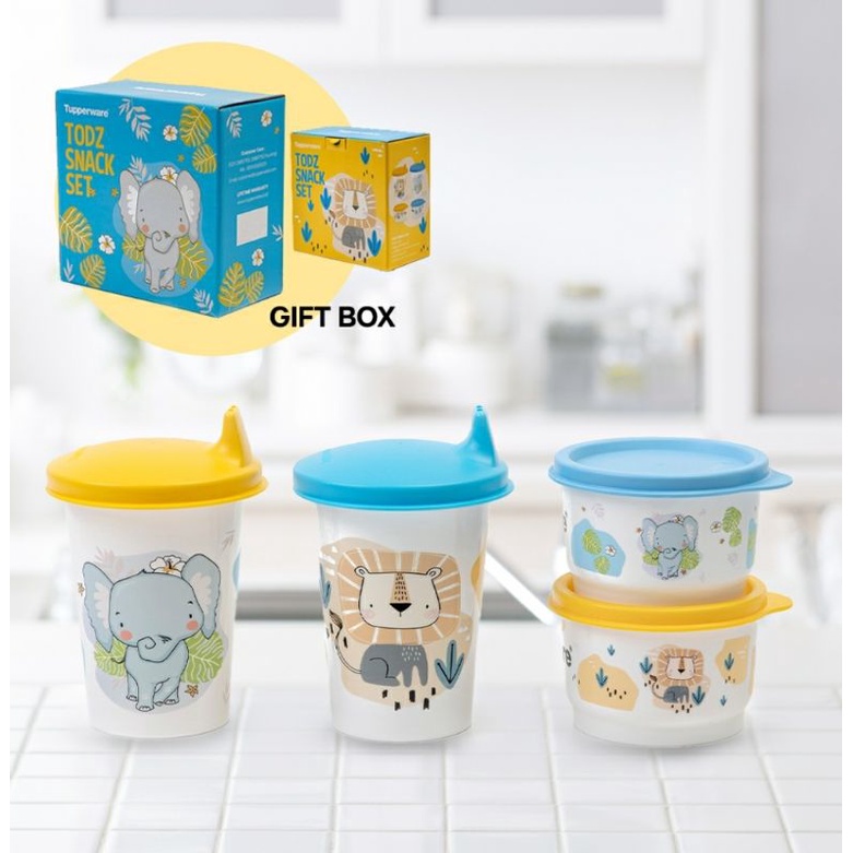 todz snack set PROMO tempat makan minum anak ORI Tupperware (isi 1 set)