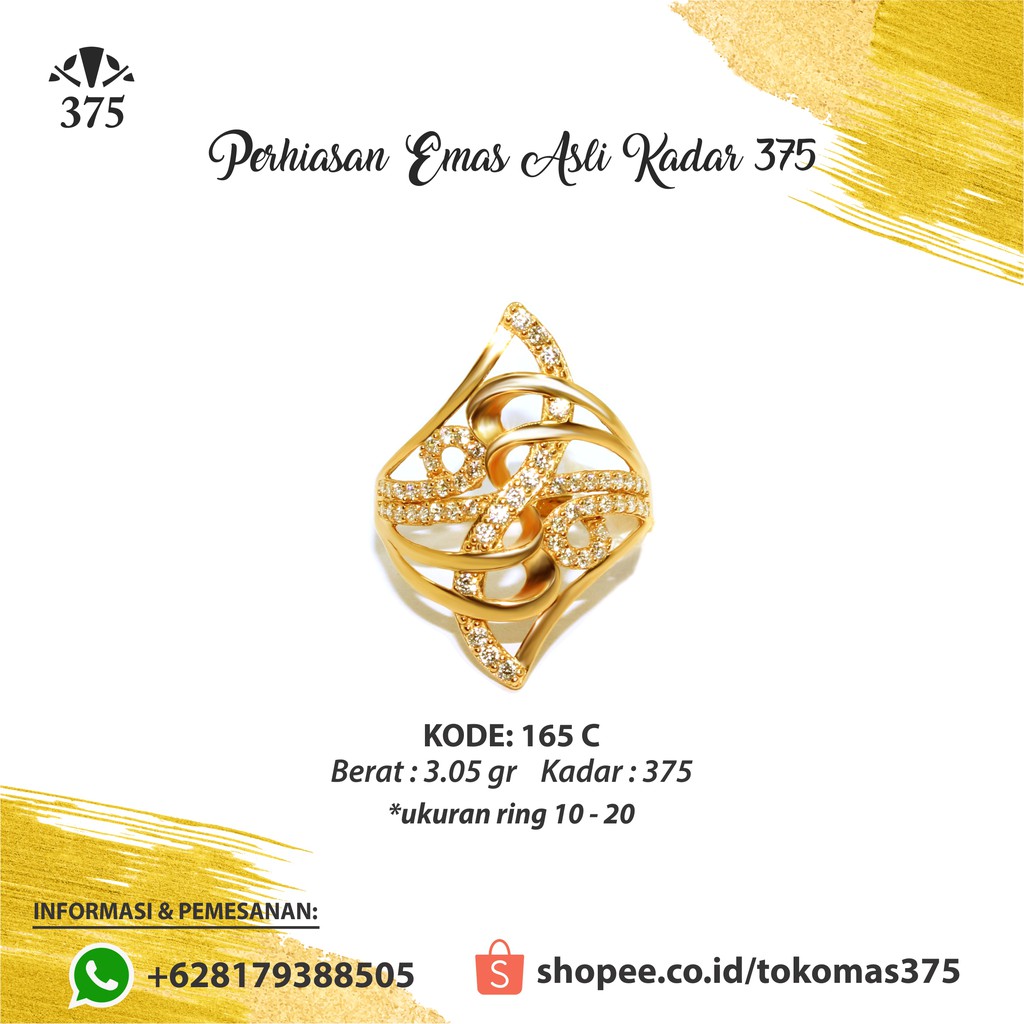 TM 375 CINCIN FASHION EMAS ASLI
