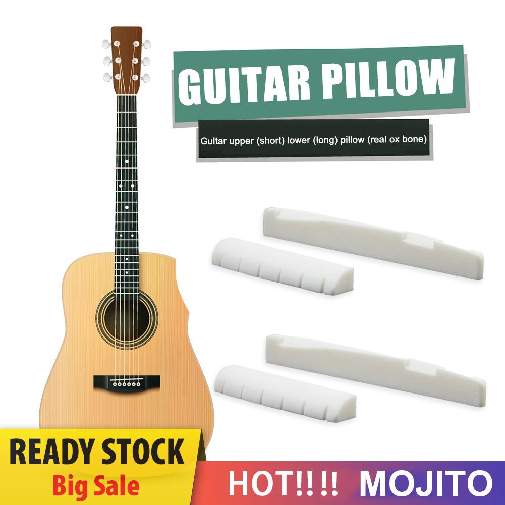 Mojito*4pcs Bone Guitar Bridge Nut Saddle 6 String Guitar Musical Instrument Parts