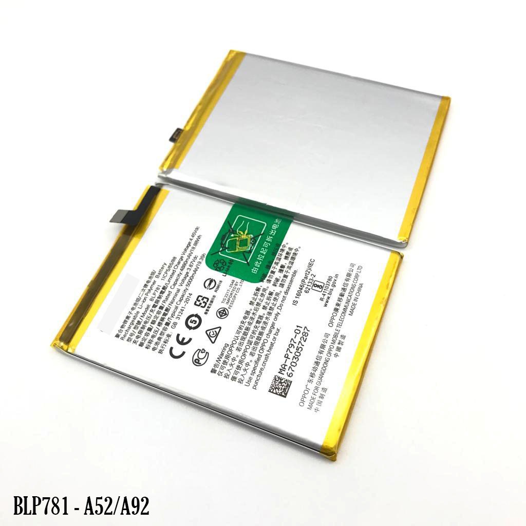 BATRE - BATERAI OPP BLP781 A52 A92 FULL CELL DOUBLE IC - 21C KUALITAS 100%