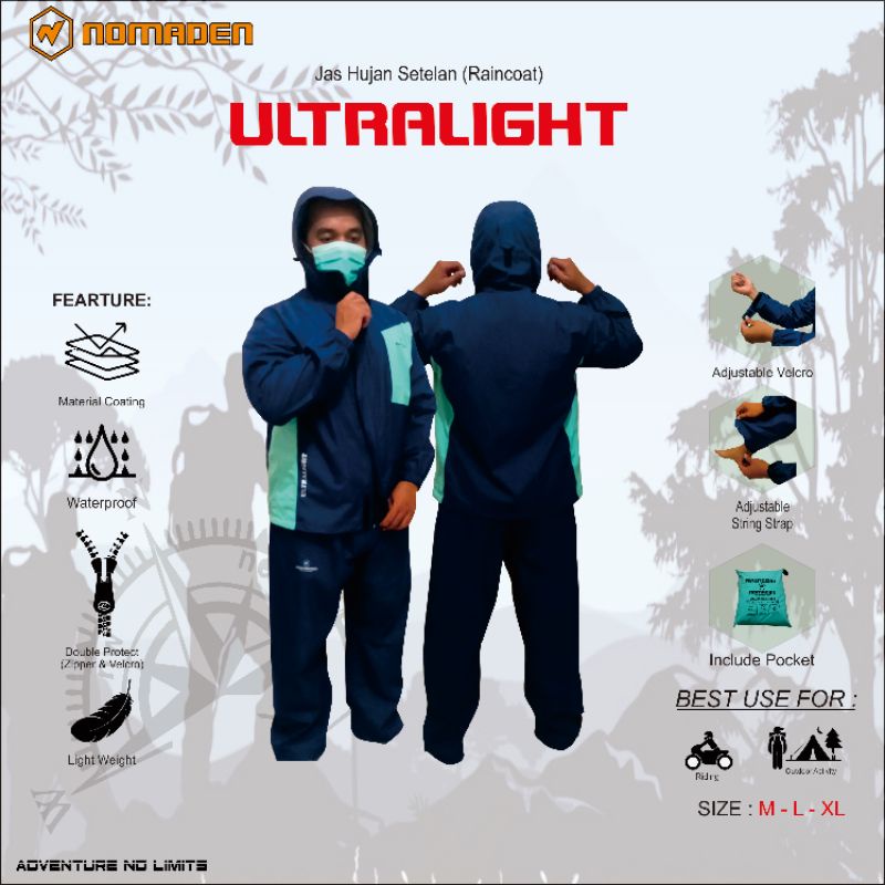 Raincoat Jas Hujan Setelan Nomaden Ultralight