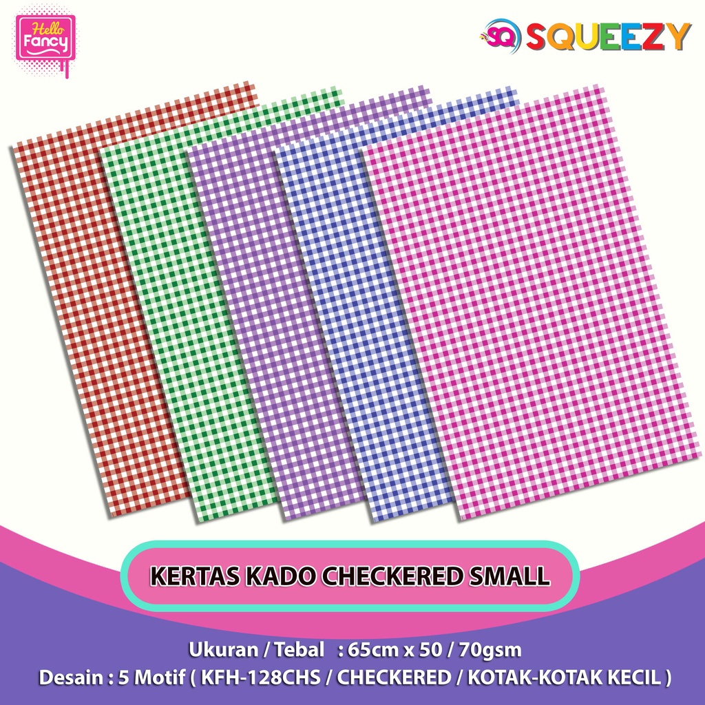 

Kertas Kado Squeezy Motif Kotak Box Besar Checkered / Bungkus Kado KFH-128CHS