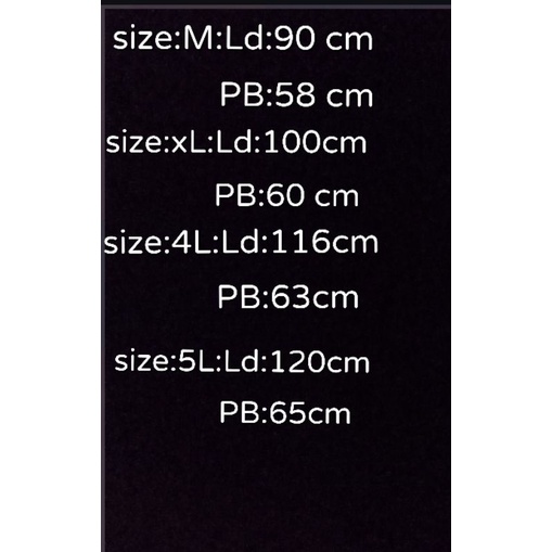promo Jaket Jumbo size M: Ld 90/xL: ld100/4L:114/5L:120 cm