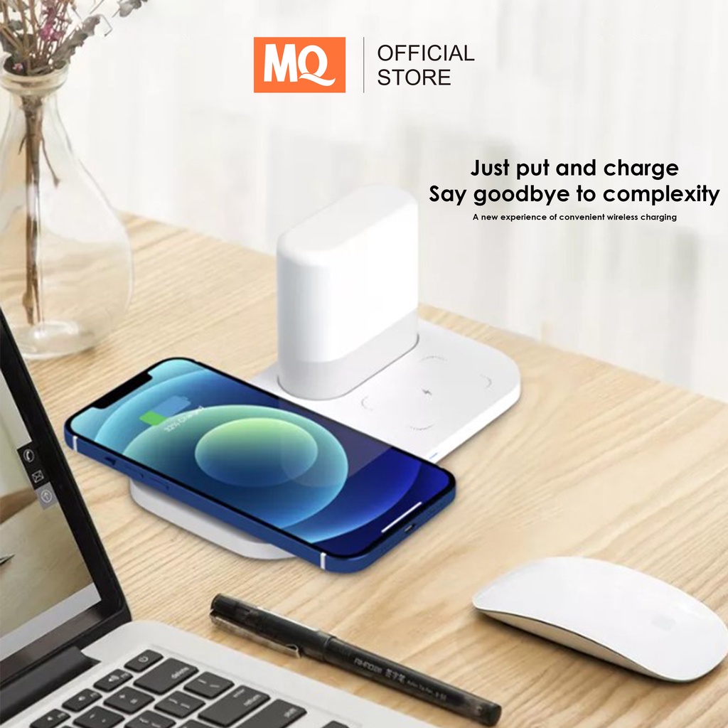 MQ Wireless Charging Night Light 2 in 1 Fast Charging For Universal Smartphone Multifungsi