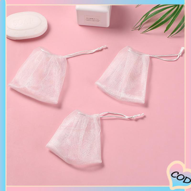 COD❤️Foaming Mesh Pembersih Wajah Cleansing Mesh Handmade Soap Mesh Bag-A.one