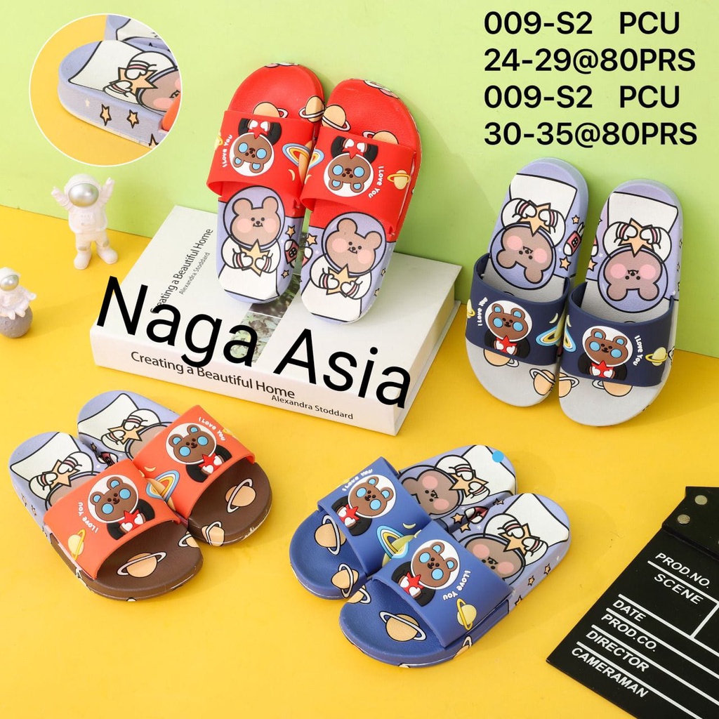 Sandal Selop Anak perempuan Karakter balance termurah 009-s2 24-35/ sandal anak kekinian /sadal bt21 bts