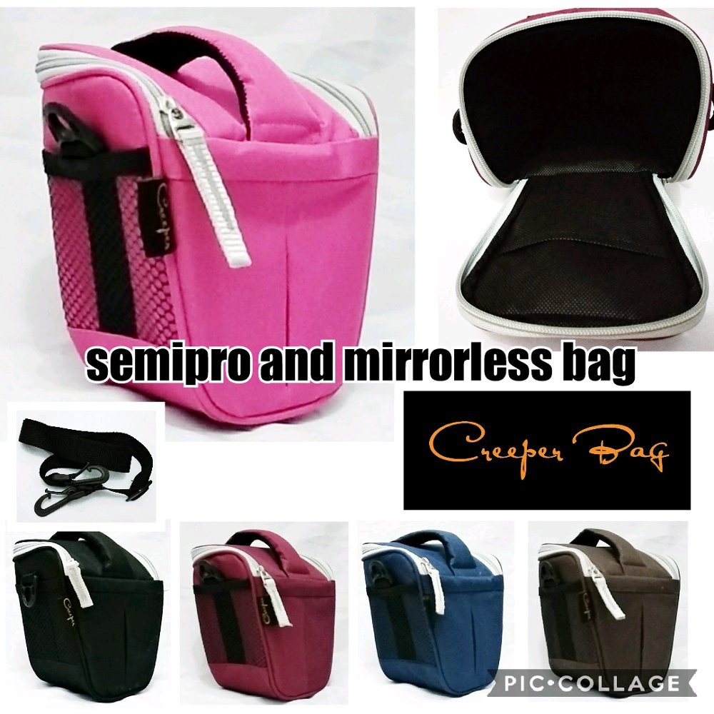 Creeper Tas Kamera Handycam Slempang dan Pinggang Camera Bag Semipro / Mirrorless Canon Nikon Sony