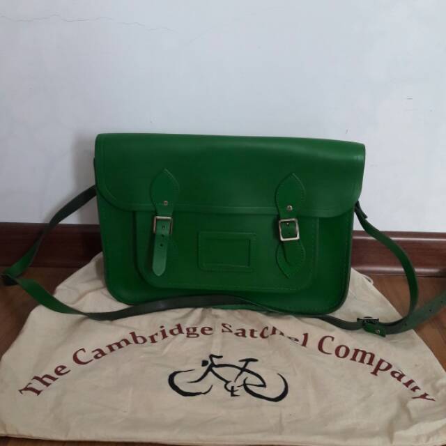 Tas cambridge satchel company hijau preloved (harga nett, no nego)