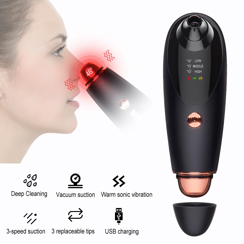 Ultrasonic Blackhead Remover Alat BARU untuk Jerawat Pori Cleaner Perawatan Wajah Blackhead Vakum