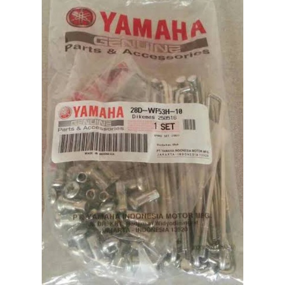 RUJI JARI JARI RODA BELAKANG ORIGINAL YAMAHA MIOJ,,MIOM3,MIO SPORTY/SPOKE SET REAR 28D-F5304-10