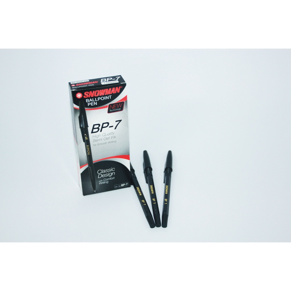 

Pulpen / Ballpoint Snowman BP-7 Warna Hitam 0,5mm