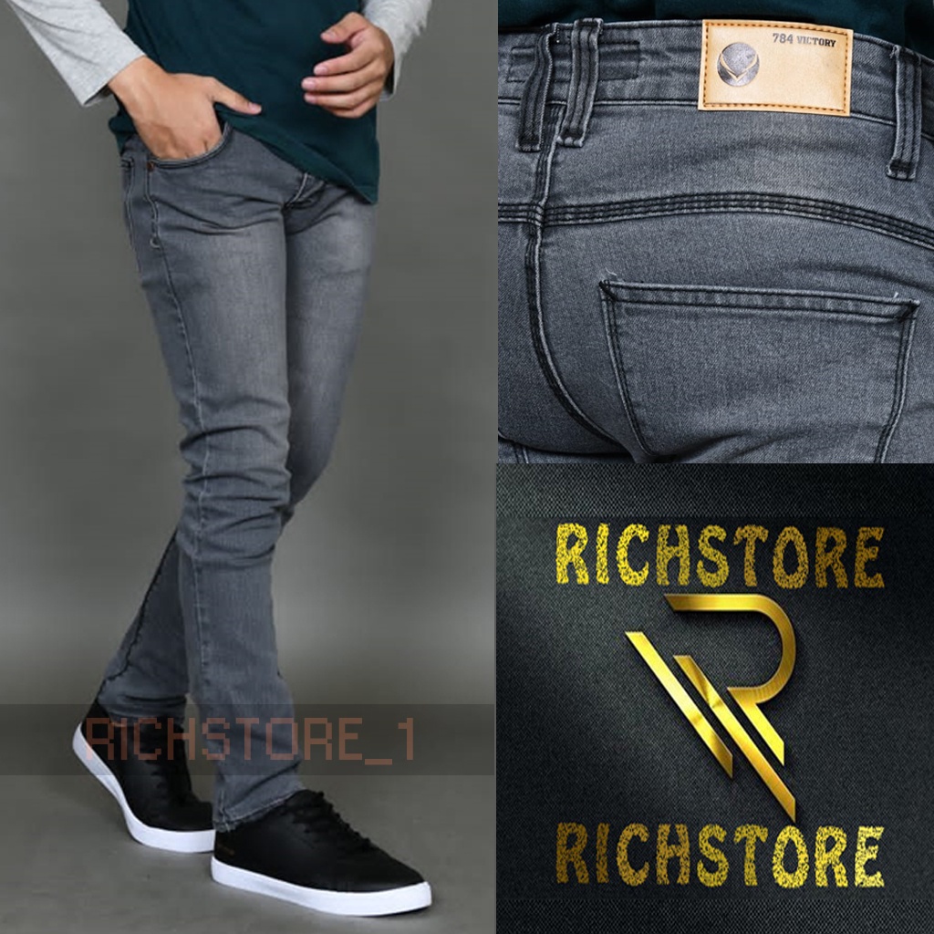 CELANA JEANS PRIA PANJANG SKINNY/CELANA PANJANG STRETCH COWOK ORIGINAL