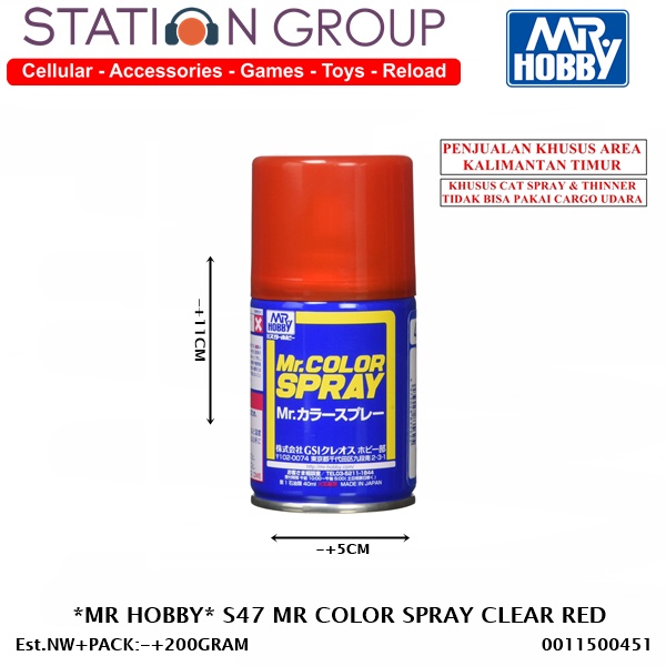 MR HOBBY S47 MR COLOR SPRAY CLEAR RED