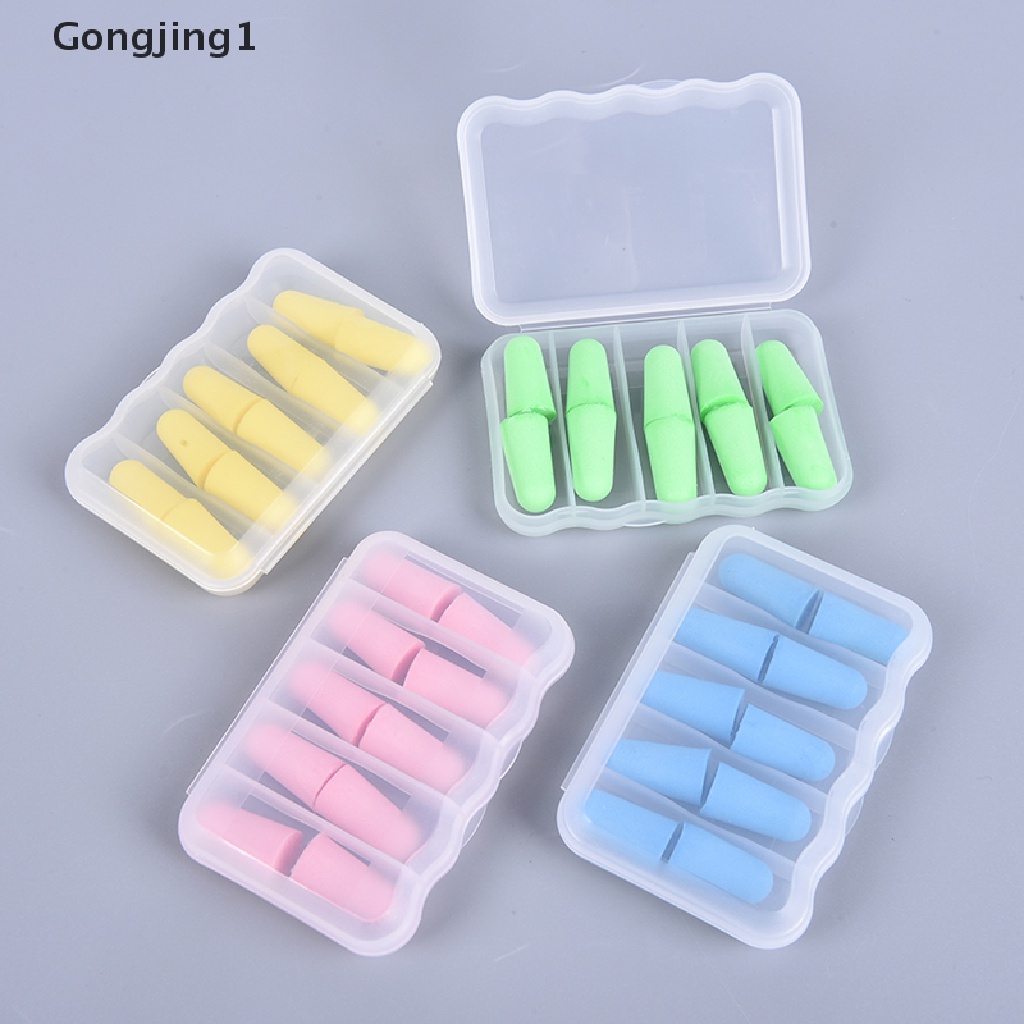 Gongjing 1 Pasang / 5 Pasang Earplugs Bahan Busa Untuk Berenang