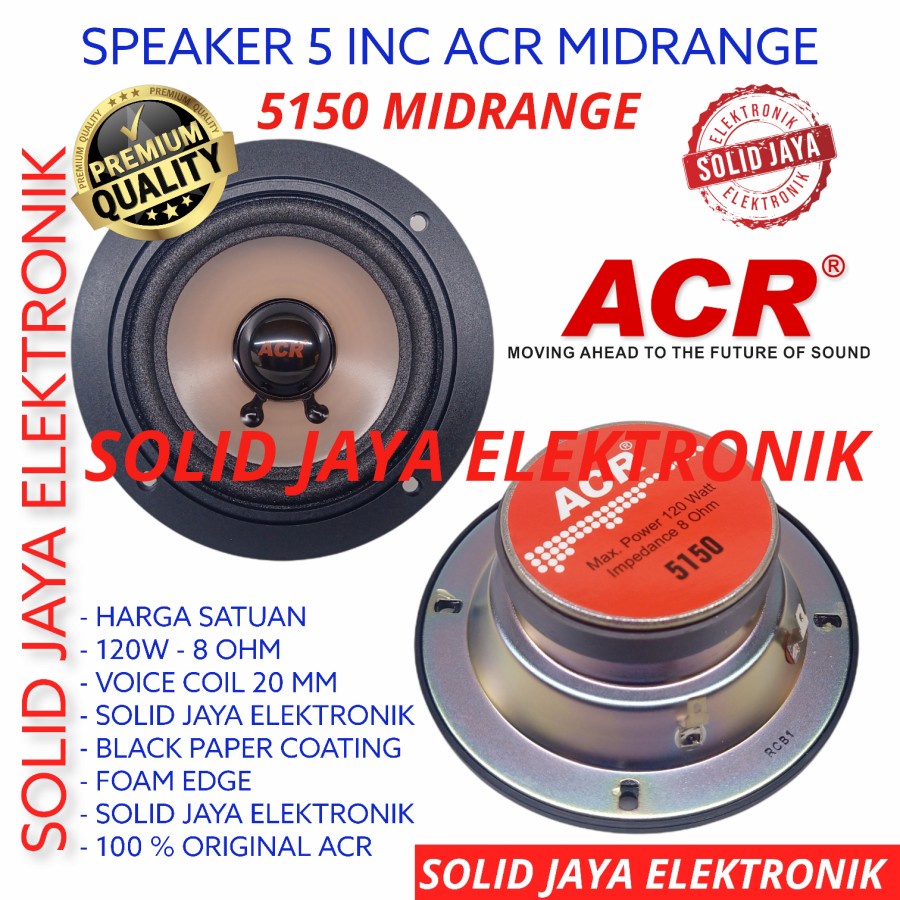 SPEAKER MEDIUM ACR 5 INC 5150 MEDIUM MIDRANGE MIDLE MIDDLE VOCAL VOKAL MEDIUM 5 INCH IN 5INCH 5IN 5150 ACR ASLI ORI ORIGINAL