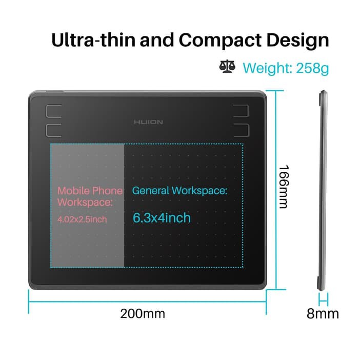 Huion HS64 Digital Drawing Pen Tablet Special Edition