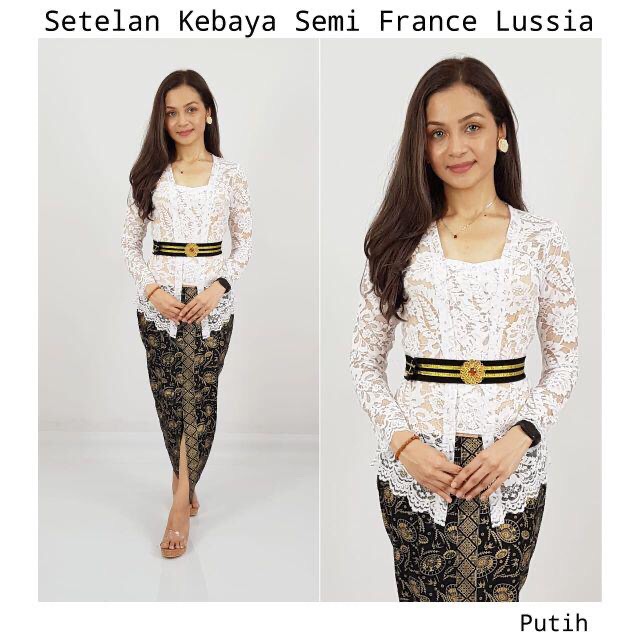 Setelan Kebaya Kutubaru Lengan Panjang Semi France Lussia