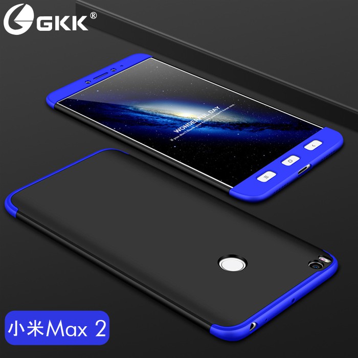 Case 360 GKK Original Xiaomi Mi Max 2 Hardcase Casing Cover Original - Hitam L Merah
