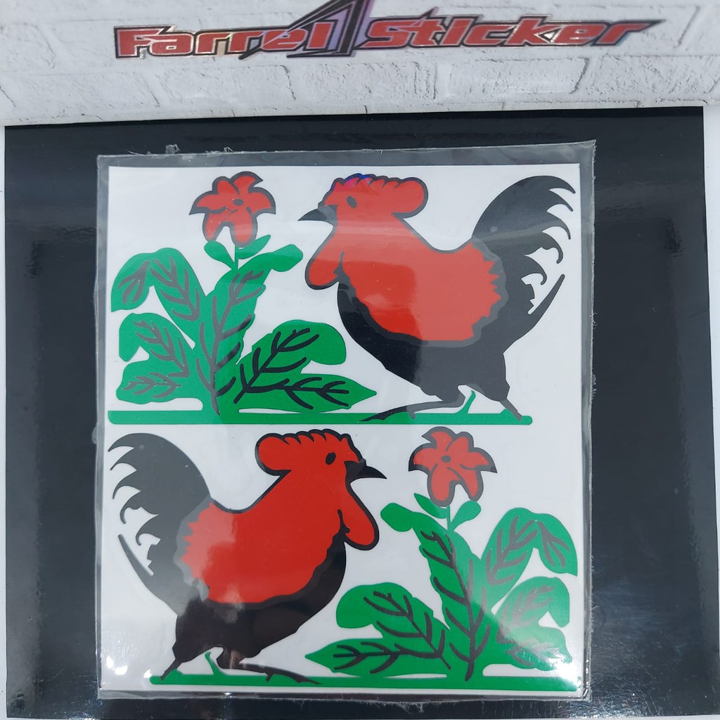 Stiker ayam sticker mangkok