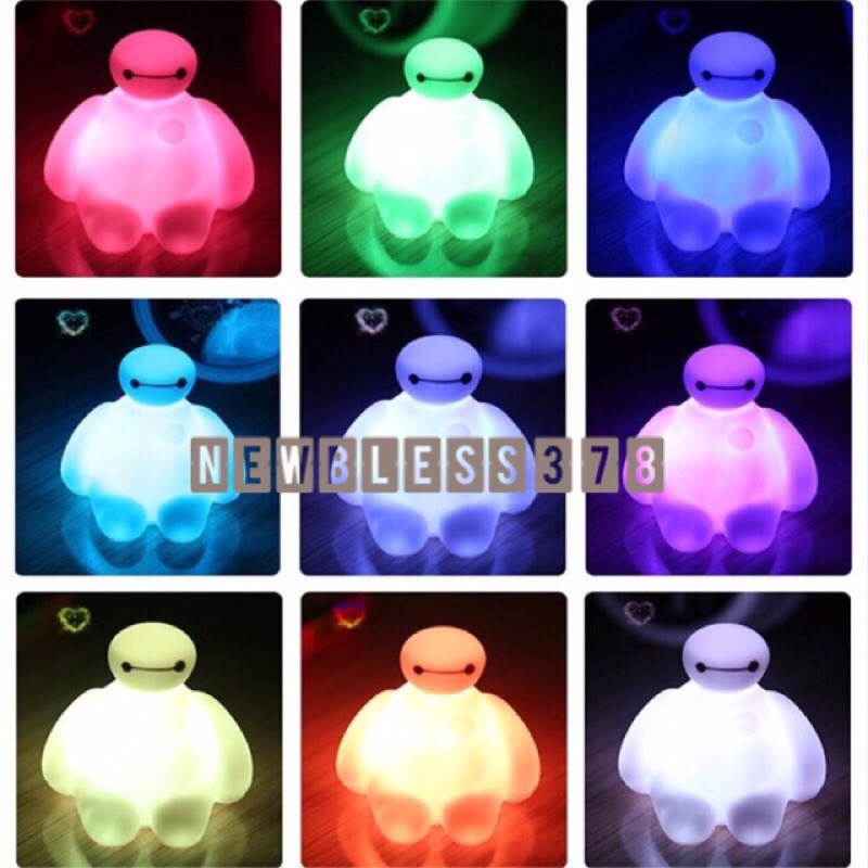 Lampu Tidur Hiasan Ruangan Kamar Anak - Lampu Tidur LED Lucu Karakter Baymax - Hiasan Kamar Anak