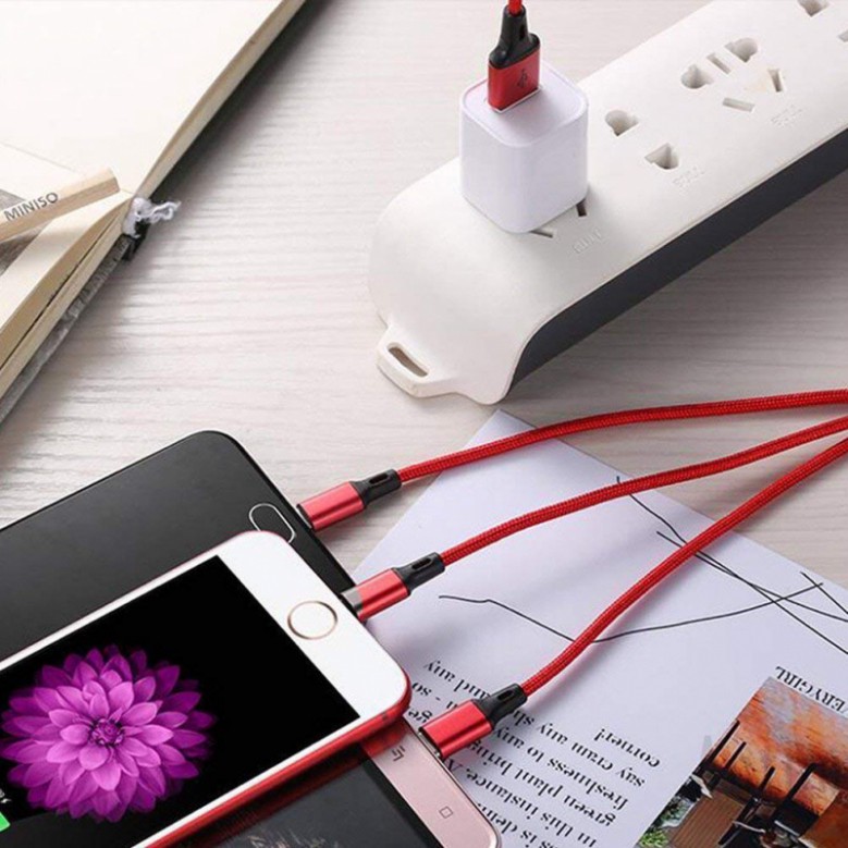 3 in 1 Kabel Charger Micro USB Tipe C Untuk iphone