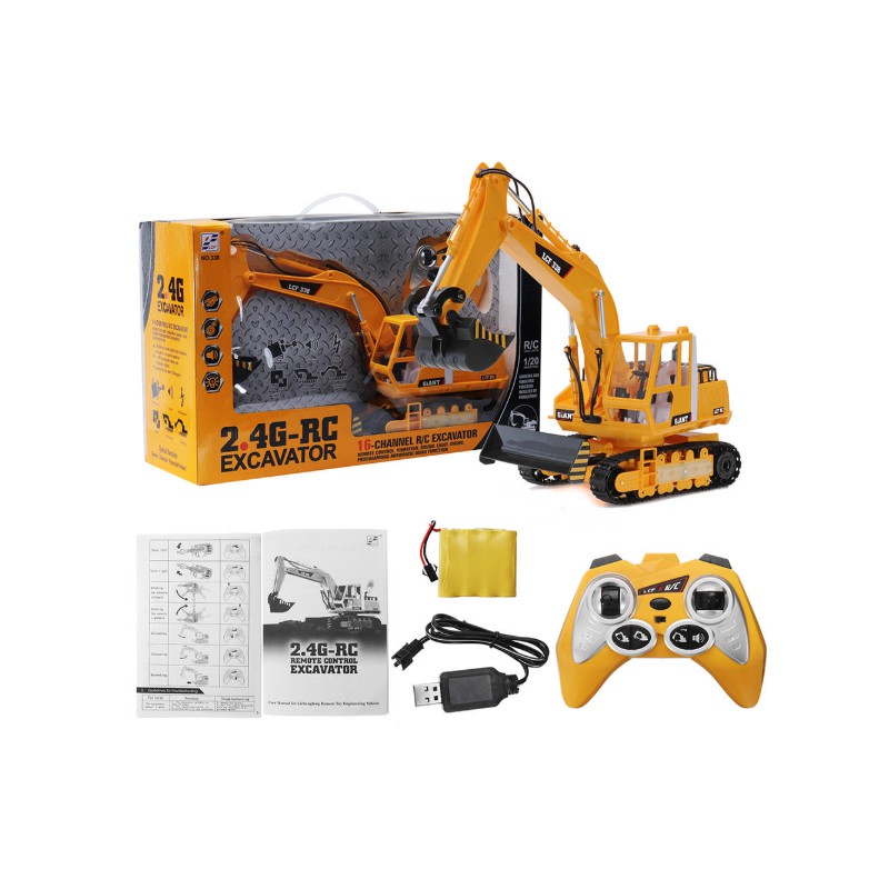 Tomindo Mobil Remote Control Excavator ukuran besar - 338 remot kontrol mainan anak laki laki