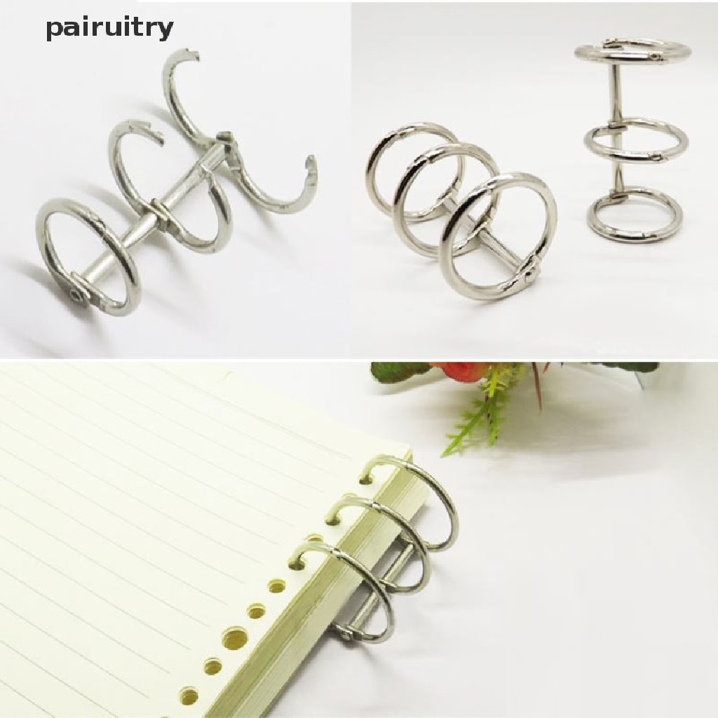 Prt 2Pcs Klip Binder Loose Leaf 3 Ring Bahan Metal Untuk Buku Catatanalbumscrapbook PRT