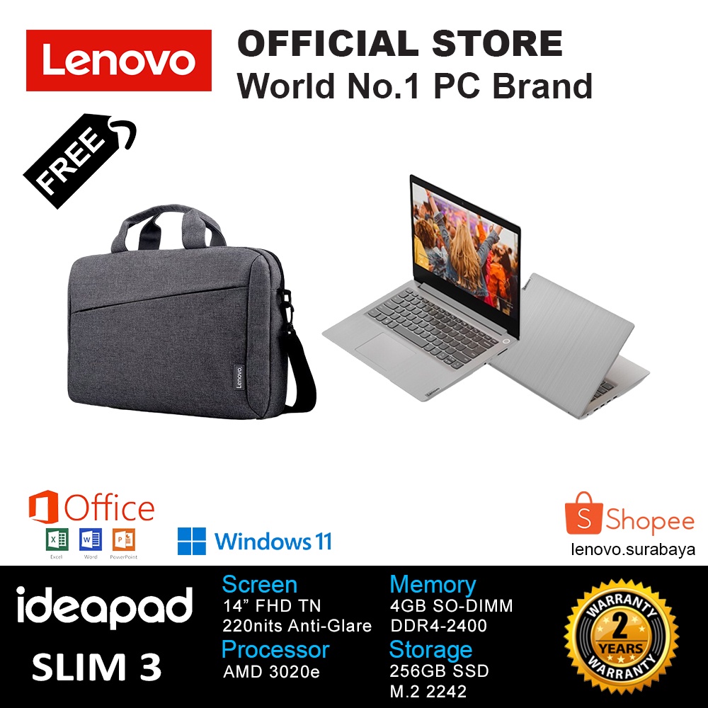 LENOVO Ideapad Slim 3 IP 3-14ADA05 UQID GREY AMD 3020E