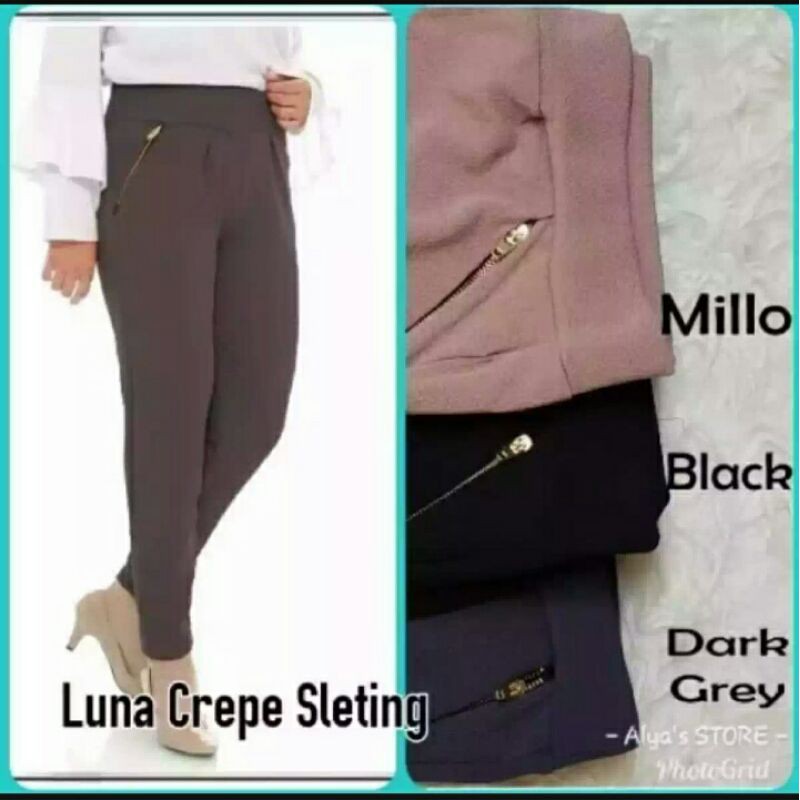 PROMO (COD) LUNA PENSIL CREPE/CELANA LUNA/CELANA PENSIL CREPE/LEGGING PENSIL/Celana Luna termurah