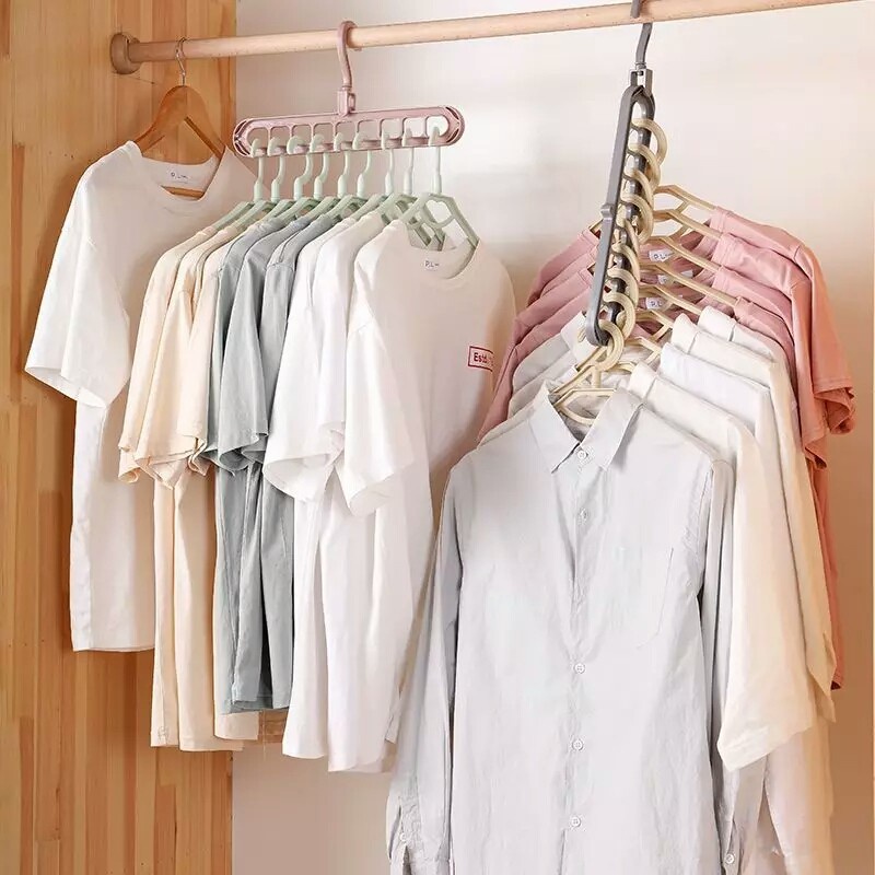 Gantungan Baju Hanger / Magic Hanger Baju 9IN1 / Hanger Celana Jilbab Handuk Syal Dasi Sapu Tangan 9 Susun Lemari / Jemuran Pakaian Celemek Kaus kaki Ikat Pinggang Magic Hanger Instant 9 in 1 / Gantungan Baju Ajaib / Gantungan Baju 9 in 1