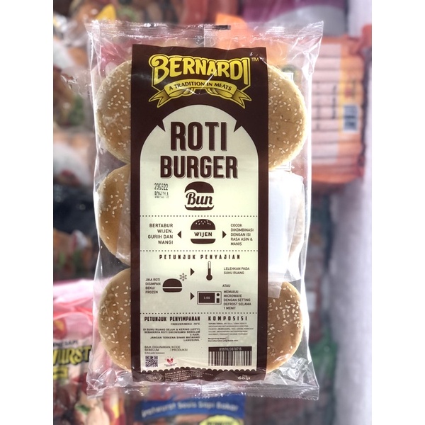 

Bernardi Burger Bun Wijen / Roti Burger Wijen isi 6