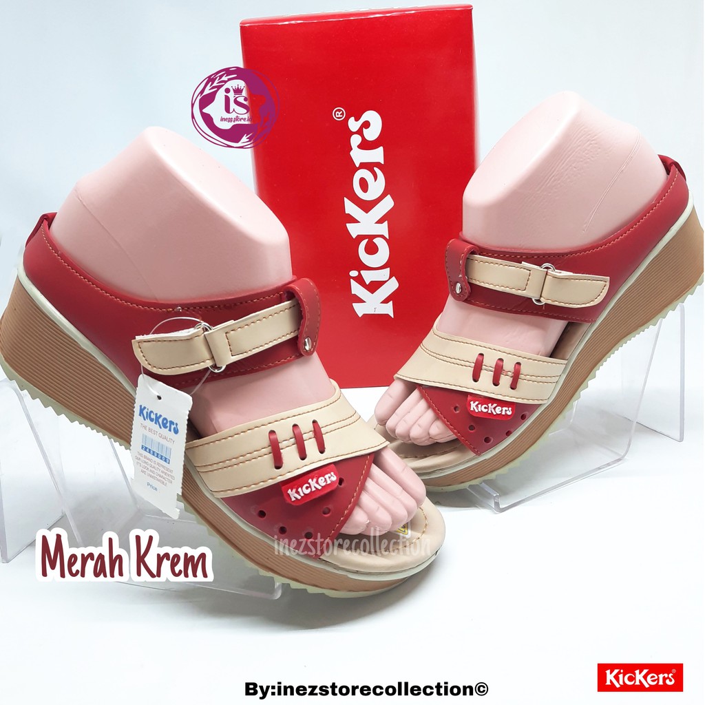 SANDAL WEDGES WANITA KICKERS TERBARU KODE TP06 MURAH BERKUALITAS