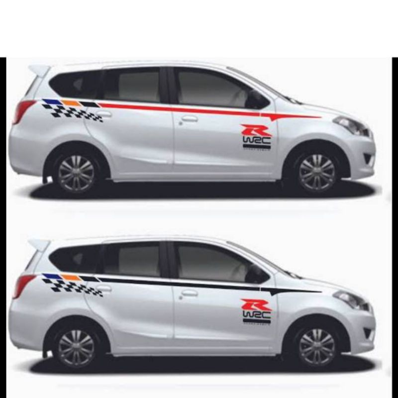 sticker cutting mobil DATSUN GO 3 BARIS TERBARU