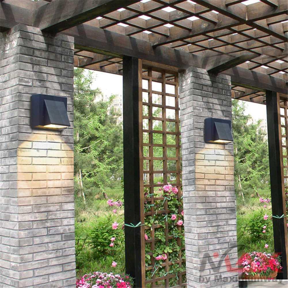 Lampu Dinding Modern Minimalis Lampu Pagar Lampu Teras Lampu Taman 220V 3W 5W Anti Air Warm White Lampu LED carport teras anti air minimalis garasi Dekorasi Rumah Waterproof Warm White LED outdoor waterproof wall lamp Garden Porch Light Lighting Aluminum